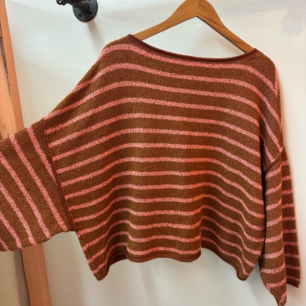 Free People Bardot Sweater - Rust and Blush - Picture 5 of 5